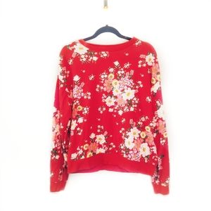 SOLD Floral Crew Neck Sweater